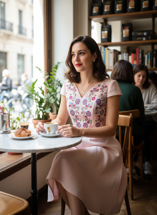 Ľanové vyšívané šaty