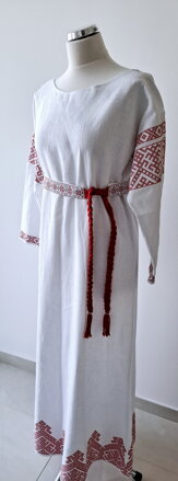 Ľanové vyšívané slovanské šaty