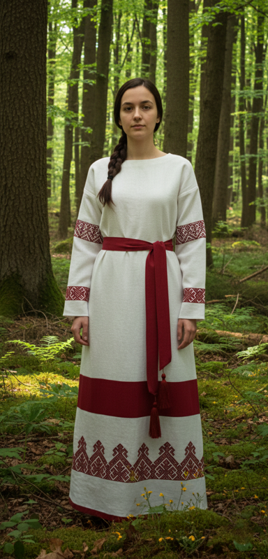 Vyšívané ľanové šaty