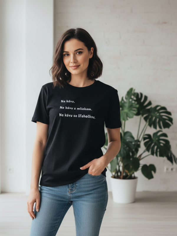 Vyšívané tričko s textom